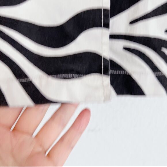 Nili Lotan Addison Zebra Print Blazer White Black Size US4 - Picture 11 of 13